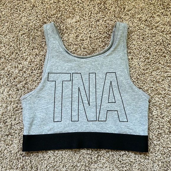 Aritzia TNA Sports Bra Gray and Black - Picture 1 of 5